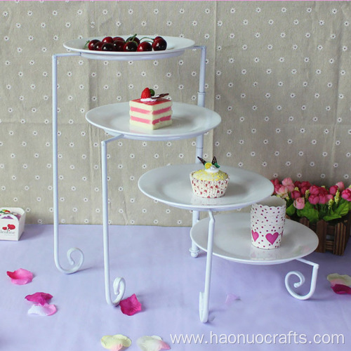 fruit plate cake showing stand